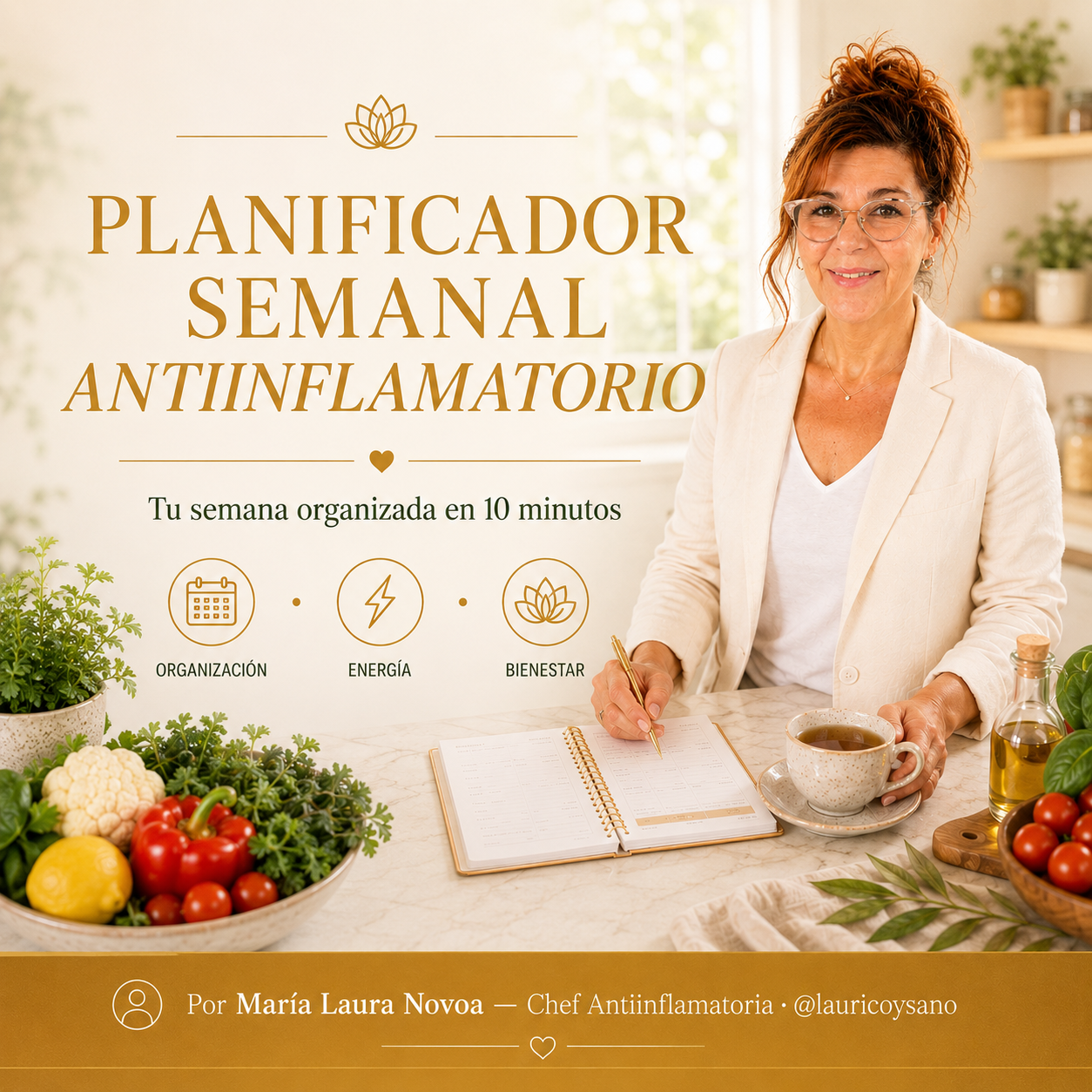 Planificador Semanal Antiinflamatorio — Tu Semana Organizada en 10 Minutos